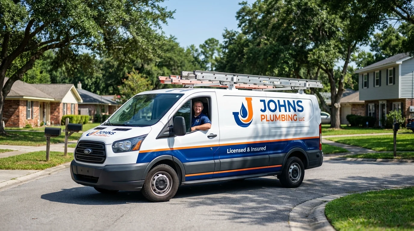 Johns Plumbing LLC service van in Berkeley Heights, NJ
